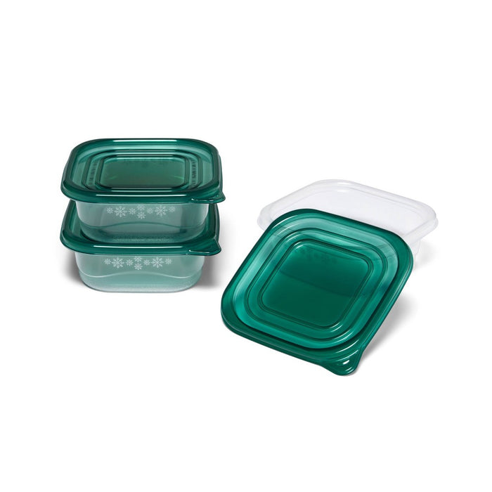 LOT OF 4 -Small Square Food Storage Container - 17.6oz/3ct - up & up