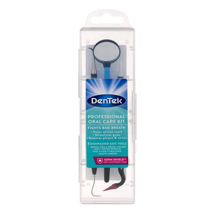 DenTek Professional Oral Care Kit - 1ct Kit with Dental Pick & Scaler, Tartar Removal Tool & Gum Stimulator, and Mouth Mirror