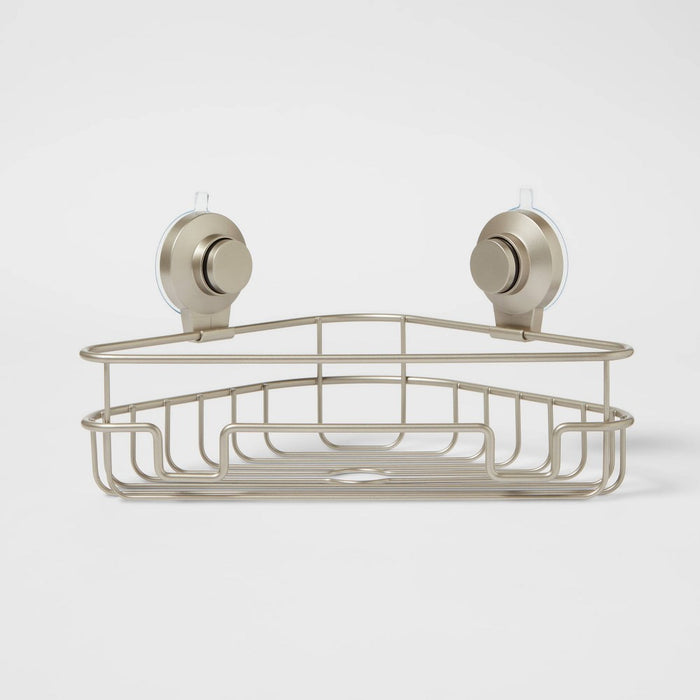 Wire Corner Suction Basket Matte Satin - Made By Design