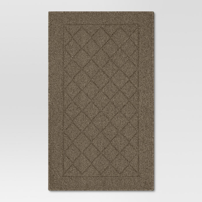 1'8"x2'6" Diamond Clarkson Washable Tufted And Hooked Accent Rug Tan - Threshold