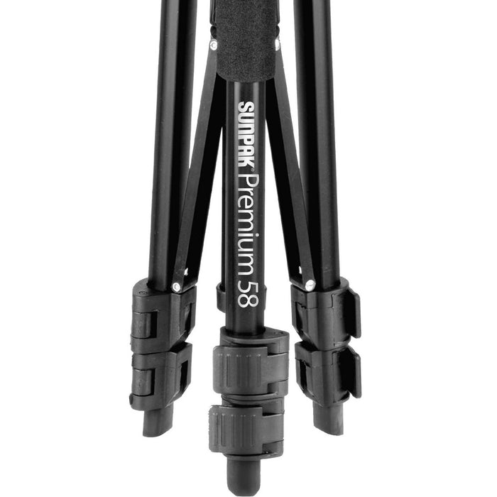 Sunpak 5800DLX 58" Tripod for Cameras Smartphones and GoPro - Black