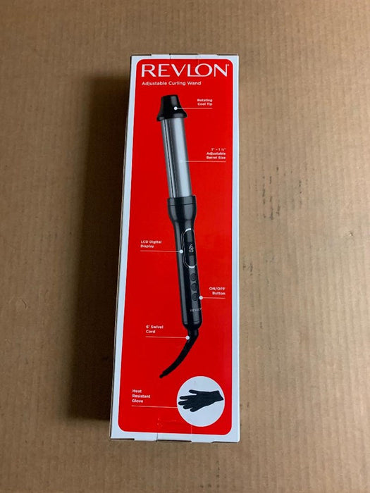 Revlon 2-in-1 Adjustable Mix Curling Wand /Iron 1” to 1/12” Curls Or Waves