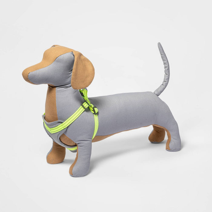 Standard Mesh Comfort Dog Harness - Gray/Neon - S - Boots & Barkley5