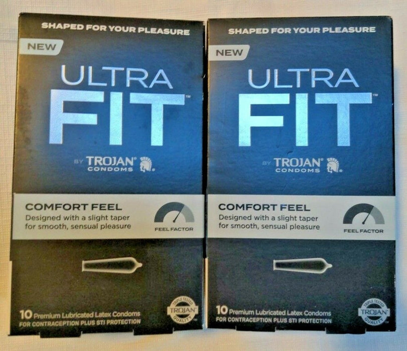 Trojan Ultra Fit Latex Condoms Comfort Feel 1 Pk 10 Ct