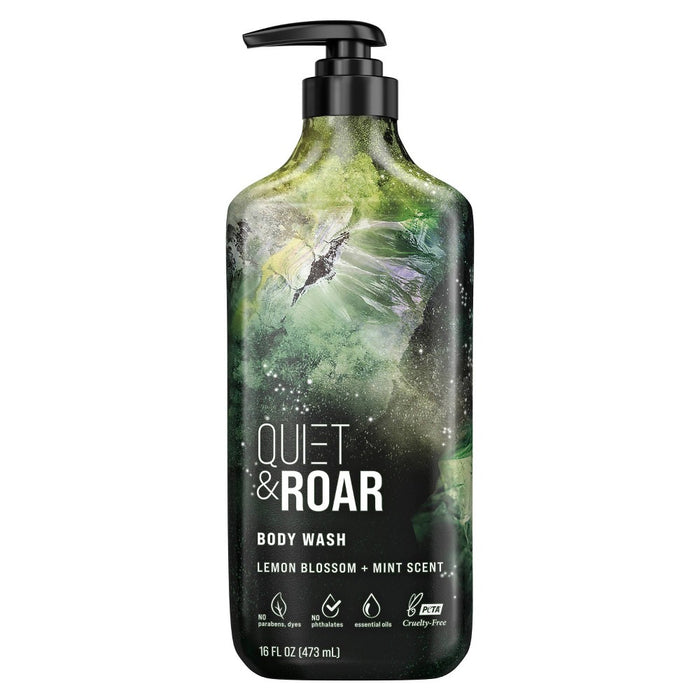 Quiet & Roar Lemon Blossom & Mint Body Wash with Essential Oils-16 oz2