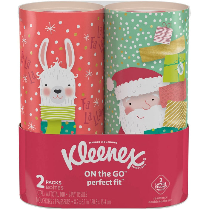 Kleenex Perfect Fit Holiday Facial Tissue - 2pk/50ct
