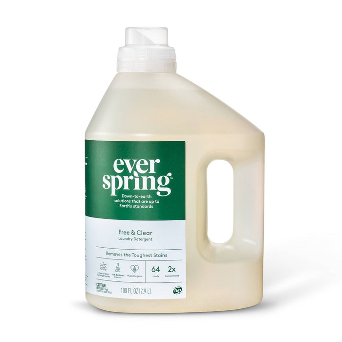 Free & Clear Liquid Laundry Detergent - 100 fl oz - Everspring