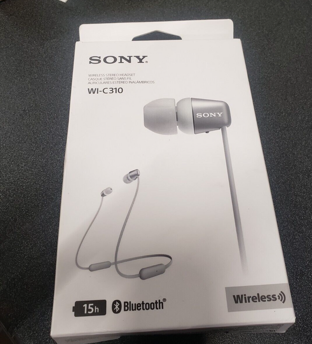 Sony In-Ear Bluetooth Wireless Headphones - White (WIC310/W).