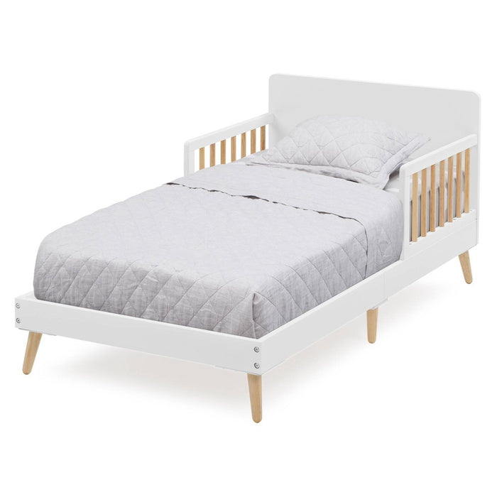 Logan Wood Toddler Bed, Greenguard Gold Certified Bianca White/Natural - Delta Children (LOCAL PICKUP ONLY)