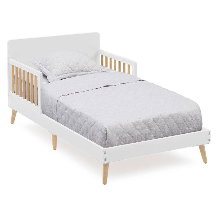 Logan Wood Toddler Bed, Greenguard Gold Certified Bianca White/Natural - Delta Children (LOCAL PICKUP ONLY)