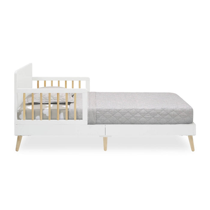 Logan Wood Toddler Bed, Greenguard Gold Certified Bianca White/Natural - Delta Children (LOCAL PICKUP ONLY)