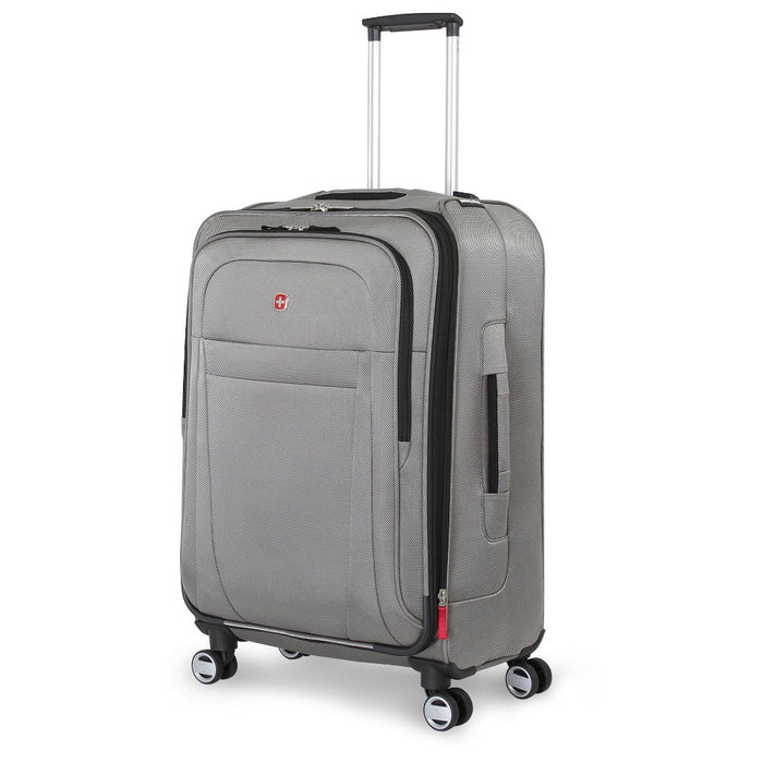 SWISSGEAR Zurich 24.5" Softside Small Checked Spinner Suitcase - Pewter
