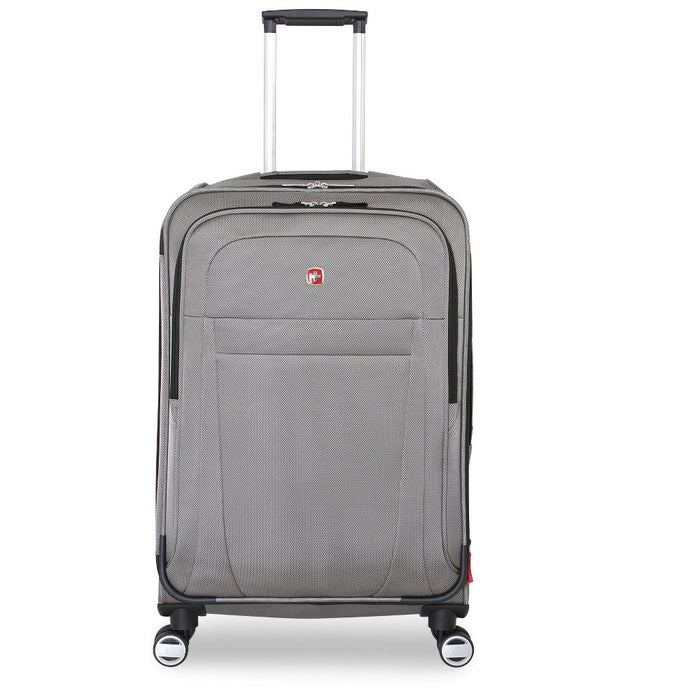 SWISSGEAR Zurich 24.5" Softside Small Checked Spinner Suitcase - Pewter
