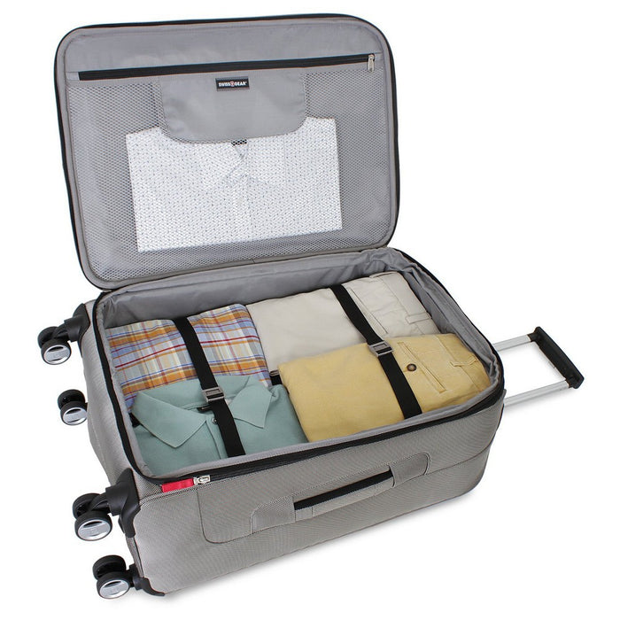 SWISSGEAR Zurich 24.5" Softside Small Checked Spinner Suitcase - Pewter