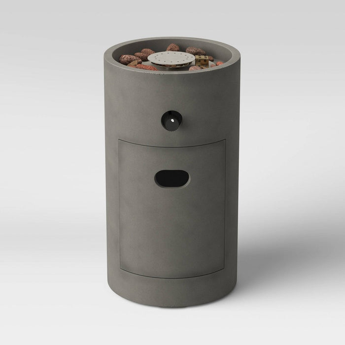 17" Pipestone Outdoor Fire Column - Gray - Project 62 (LOCAL PICKUP ONLY)