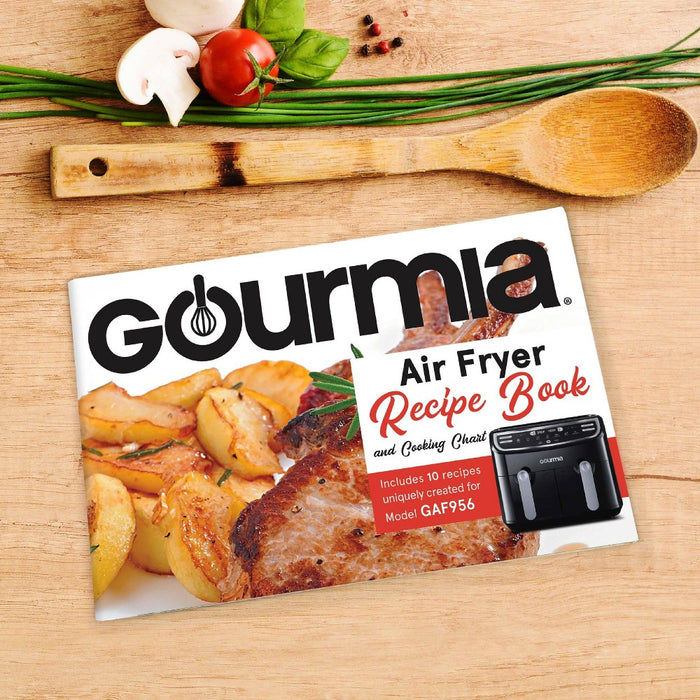 Gourmia 9-Quart Dual Basket Digital Air Fryer, with 7 Functions, Smart Finish and Match Cook
