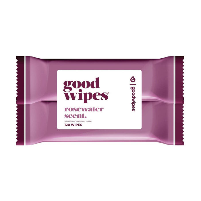 Goodwipes Rosewater Flushable Wipes - 2pk/120ct