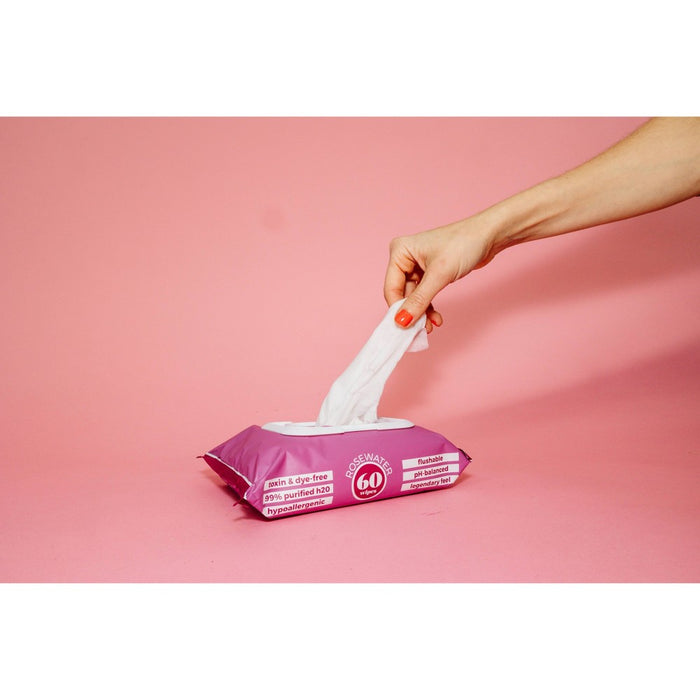 Goodwipes Rosewater Flushable Wipes - 2pk/120ct