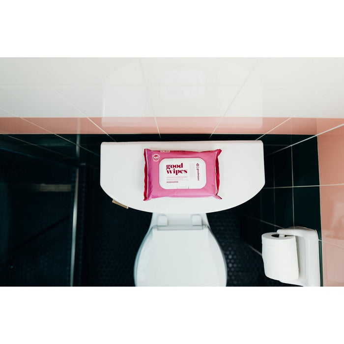 Goodwipes Rosewater Flushable Wipes - 2pk/120ct