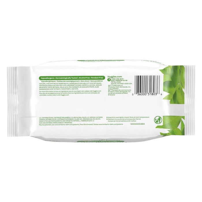 Huggies Natural Care Sensitive Unscented Baby Wipes - 56ct
