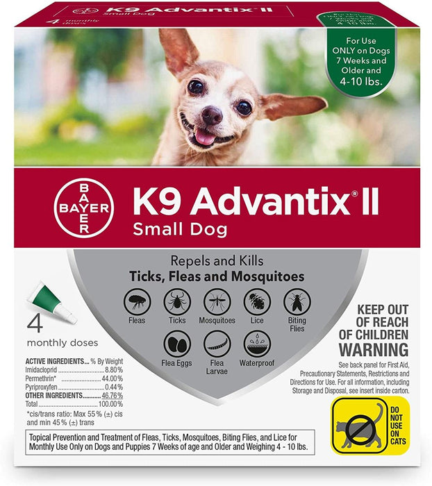 K9 Advantix II Pet Insect Treatment for Dogs - S - 4ct