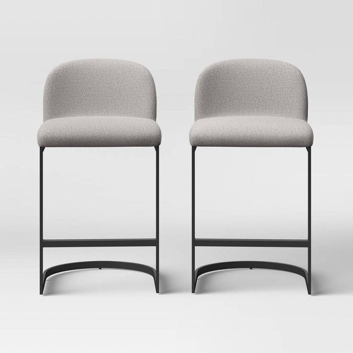 2pk Jules Cantilever Armless Upholstered Counter Height Barstool - Project 62™ (LOCAL PICKUP ONLY)