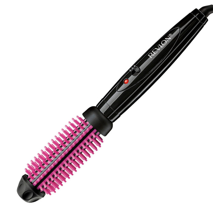 Revlon Pro Collection Heated Silicone Bristle Curl Brush Black 1"