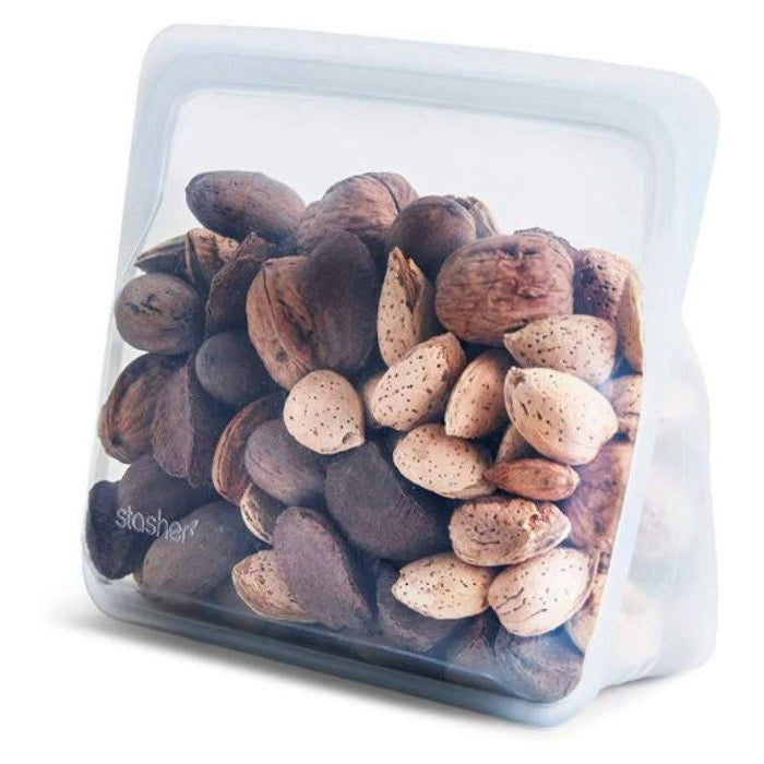 Stasher Reusable Food Storage Stand Up Bag - Clear