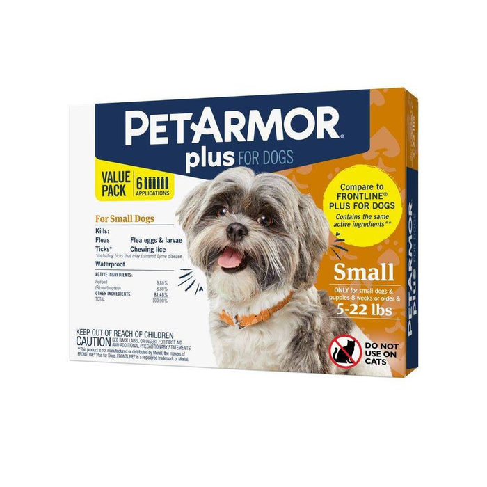 PetArmor Plus Flea and Tick Topical Treatment for Dogs - 4-22lbs -6 Month Supply