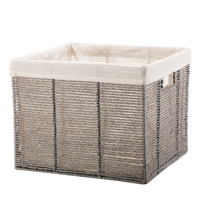 11"x13" Twisted Paper Rope Large Milk Crate Gray - Threshold