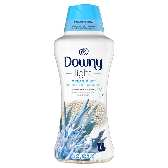 Downy Light Ocean Mist Laundry Scent Booster Beads for Washer with No Heavy Perfumes - 26.5oz