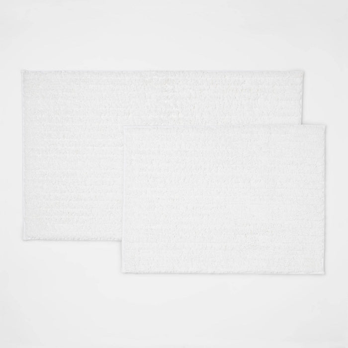 2pk Quick Dry Bath Rug Set White - Threshold™