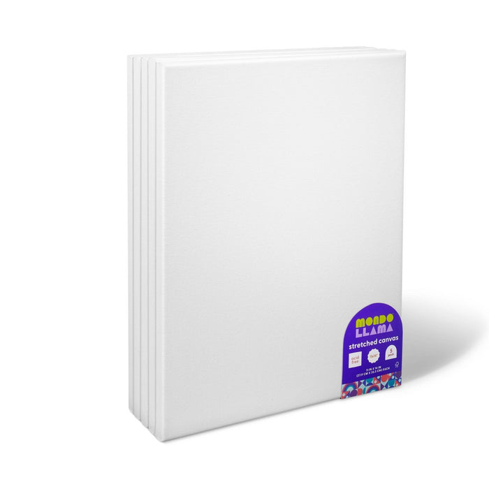 5pk 11"x14" Stretched Canvas White - Mondo Llama