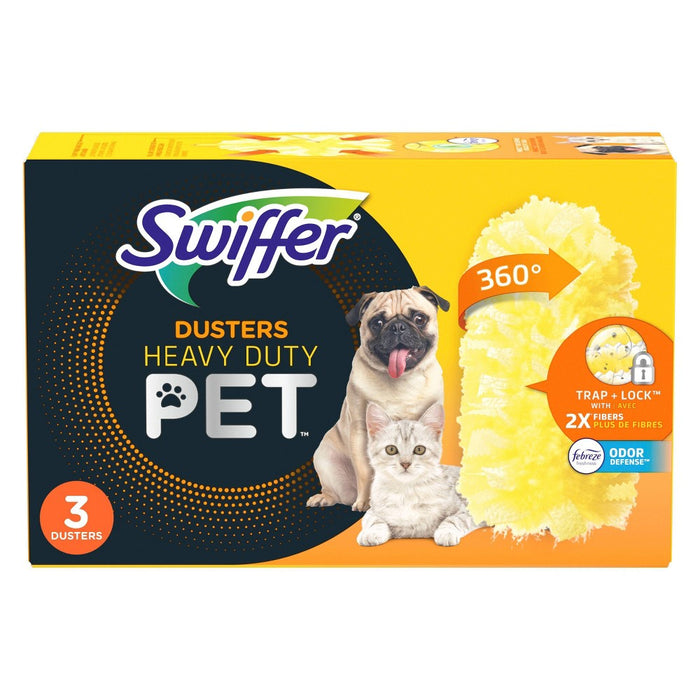 Swiffer Duster Multi-Surface Pet Heavy Duty Refills with Febreze Odor Defense - 3ct