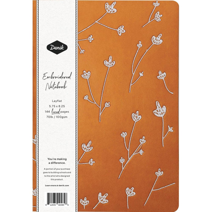 Denik Lined Journal Layflat with Ribbon Page Marker - Samantha