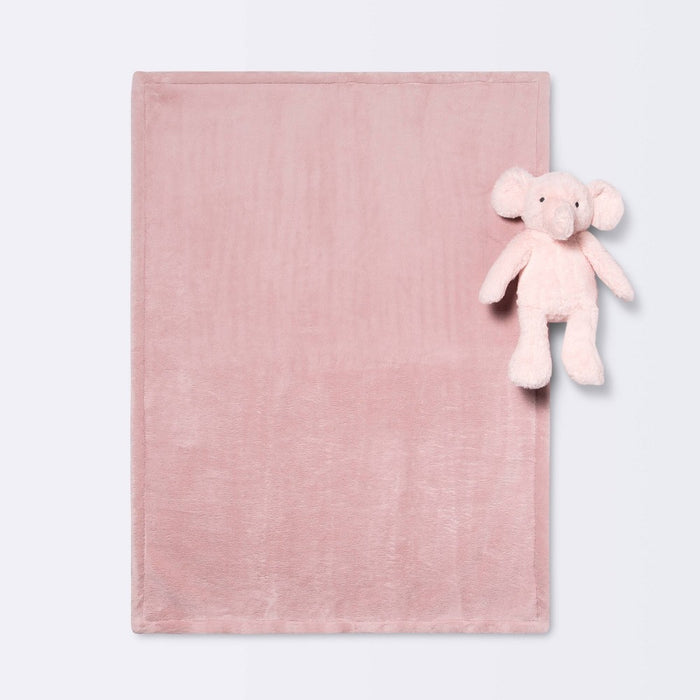 Plush Blanket with Soft Toy - Cloud Island™ Pink Elephant