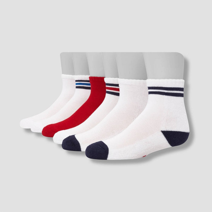 Hanes Toddler Boys' 6pk Crew Socks - Colors May Vary 12-24M