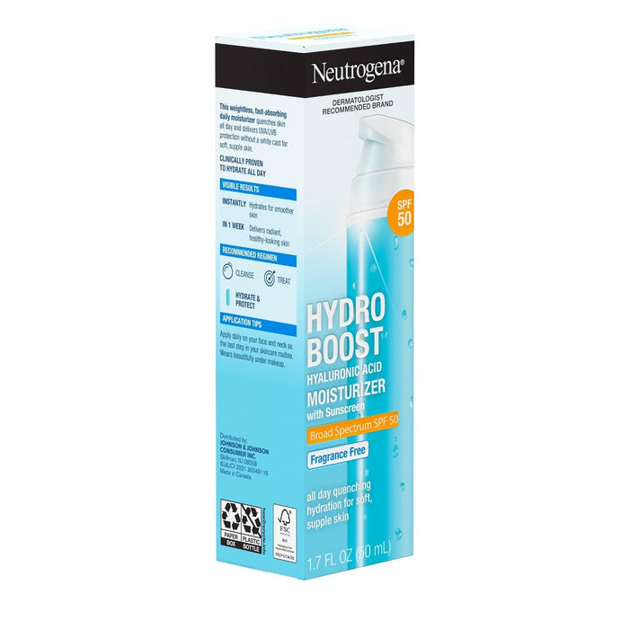 Neutrogena Hydro Boost Moisturizer - SPF 50 - 1.7 fl oz -EXP:01/25