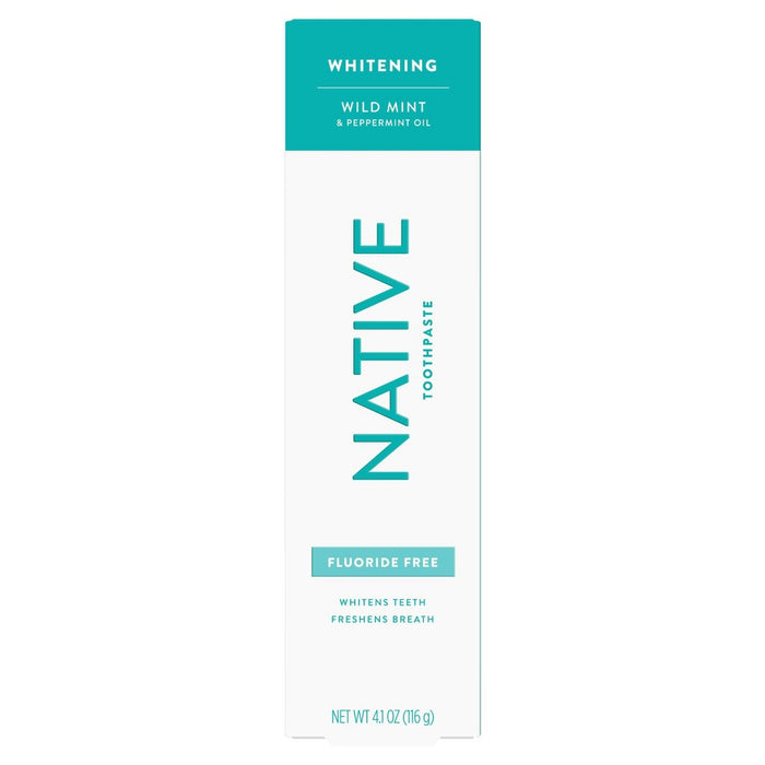 Native Whitening Wild Mint & Peppermint Oil Fluoride Free Toothpaste - 4.1oz