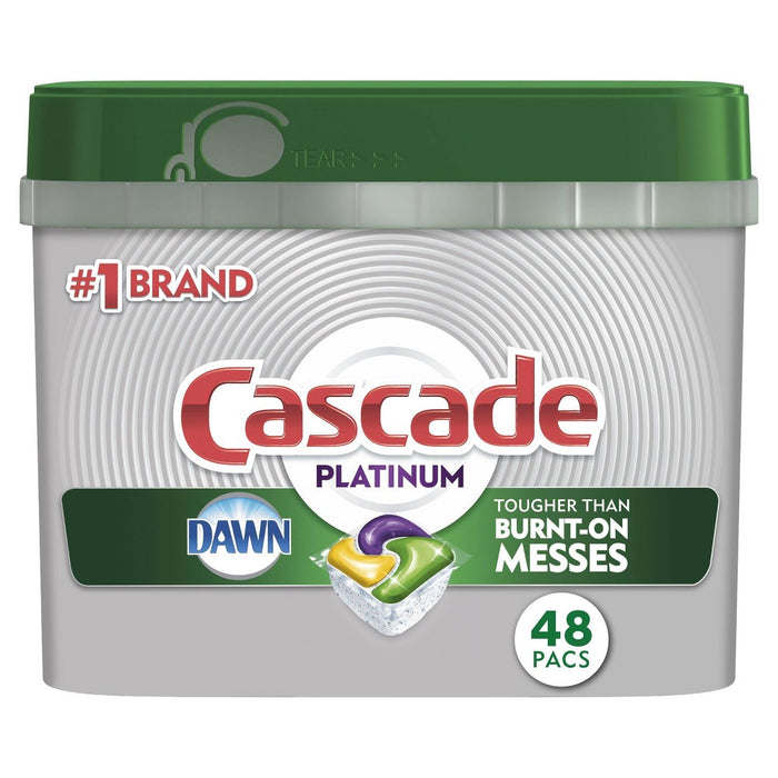 Cascade Platinum ActionPacs Dishwasher Detergent - Lemon Scent - 48ct