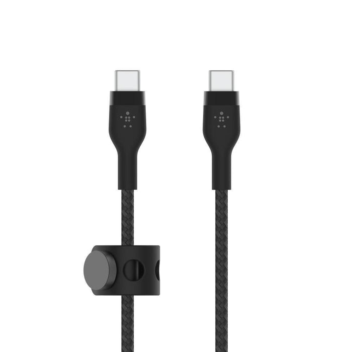 Belkin BoostCharge Pro Flex USB-C Cable with USB-C Connector 6' 6" Cable + Strap - Slate
