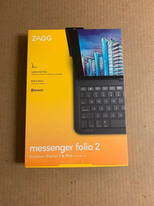 ZAGG Keyboard Messenger Folio 2 - Apple iPad 10.2/10.5 - Charcoal *NEW*