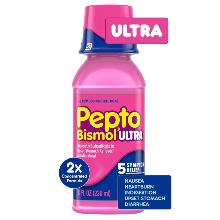 Pepto-Bismol ULTRA 5 Symptom Digestive Relief Liquid - 8 fl oz EXP 02/2024