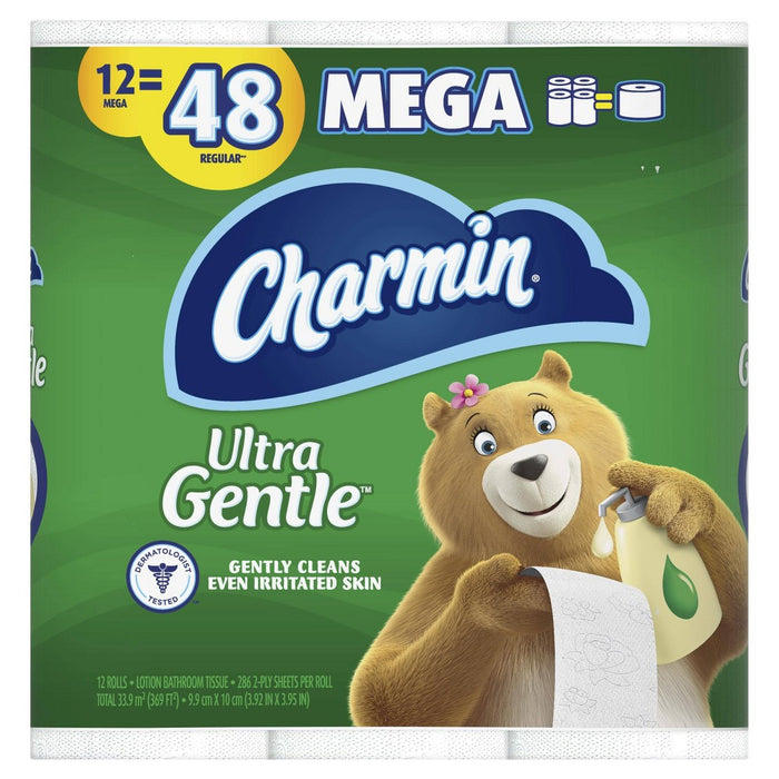 Charmin Ultra Gentle Toilet Paper - 12 Mega Rolls