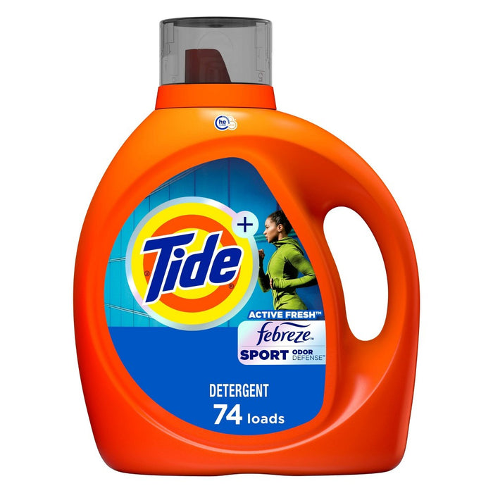 Tide Plus Febreze High Efficiency Liquid Laundry Detergent - Sport Active Fresh - 115 fl oz