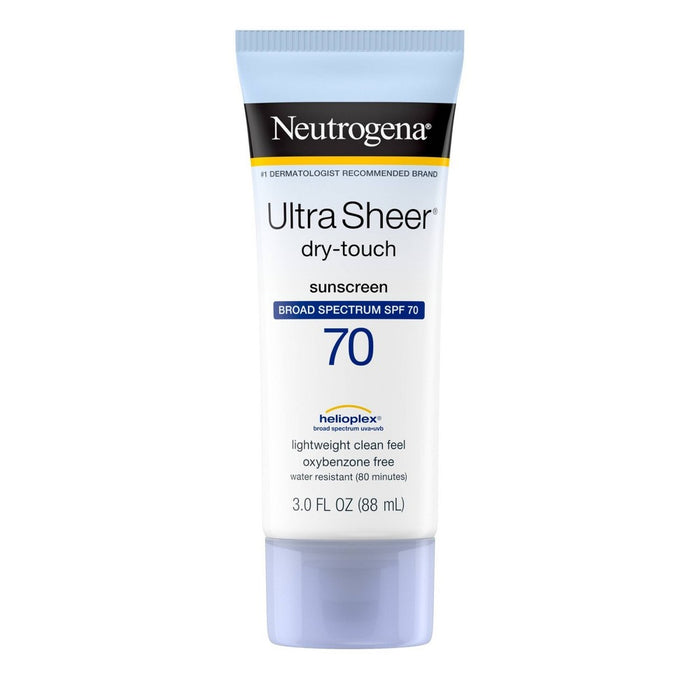 Neutrogena Ultra Sheer Sunscreen Lotion - SPF 70 - 3 fl oz EXP 06/2026