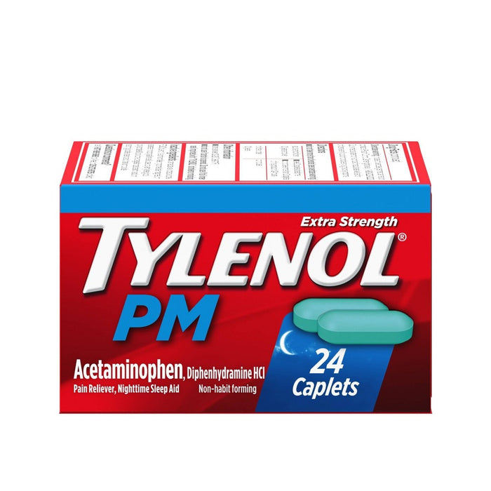 Tylenol PM Extra Strength Pain Reliever & Sleep Aid Caplets - Acetaminophen - 24ct