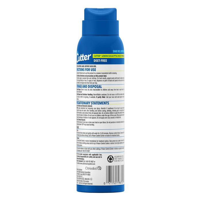 4oz Lemon Eucalyptus Insect Repellant Aerosol Spray - Cutter