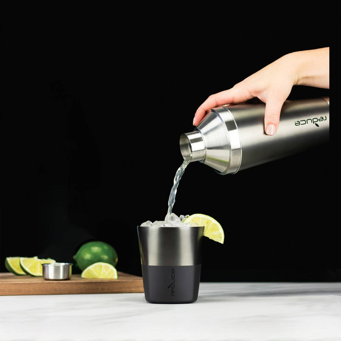 Reduce 20oz Stainless Steel Insulated Cocktail Shaker - Charcoal