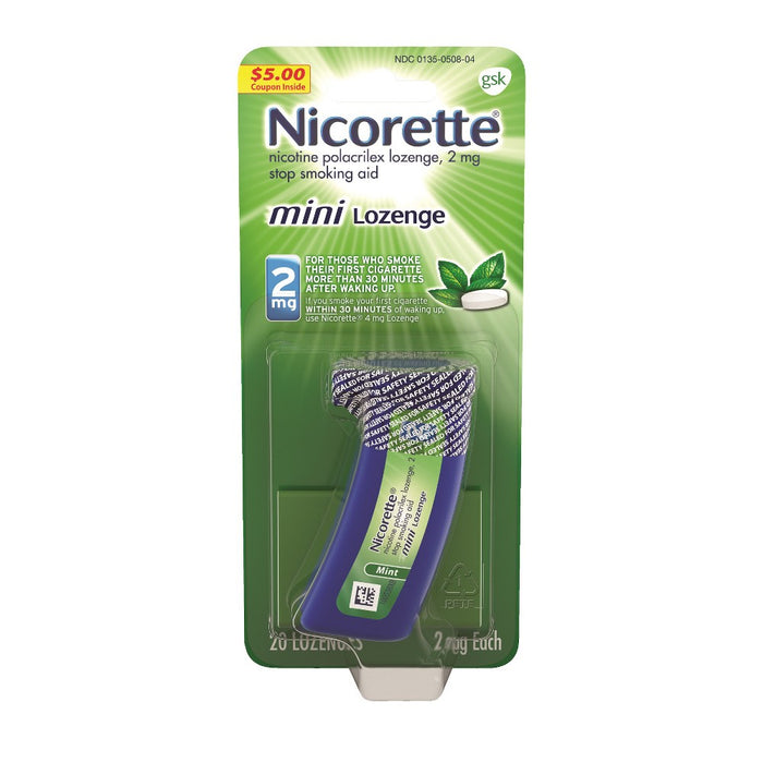Nicorette 2mg Stop Smoking Aid Nicotine Mini Lozenge - Mint - 20ct